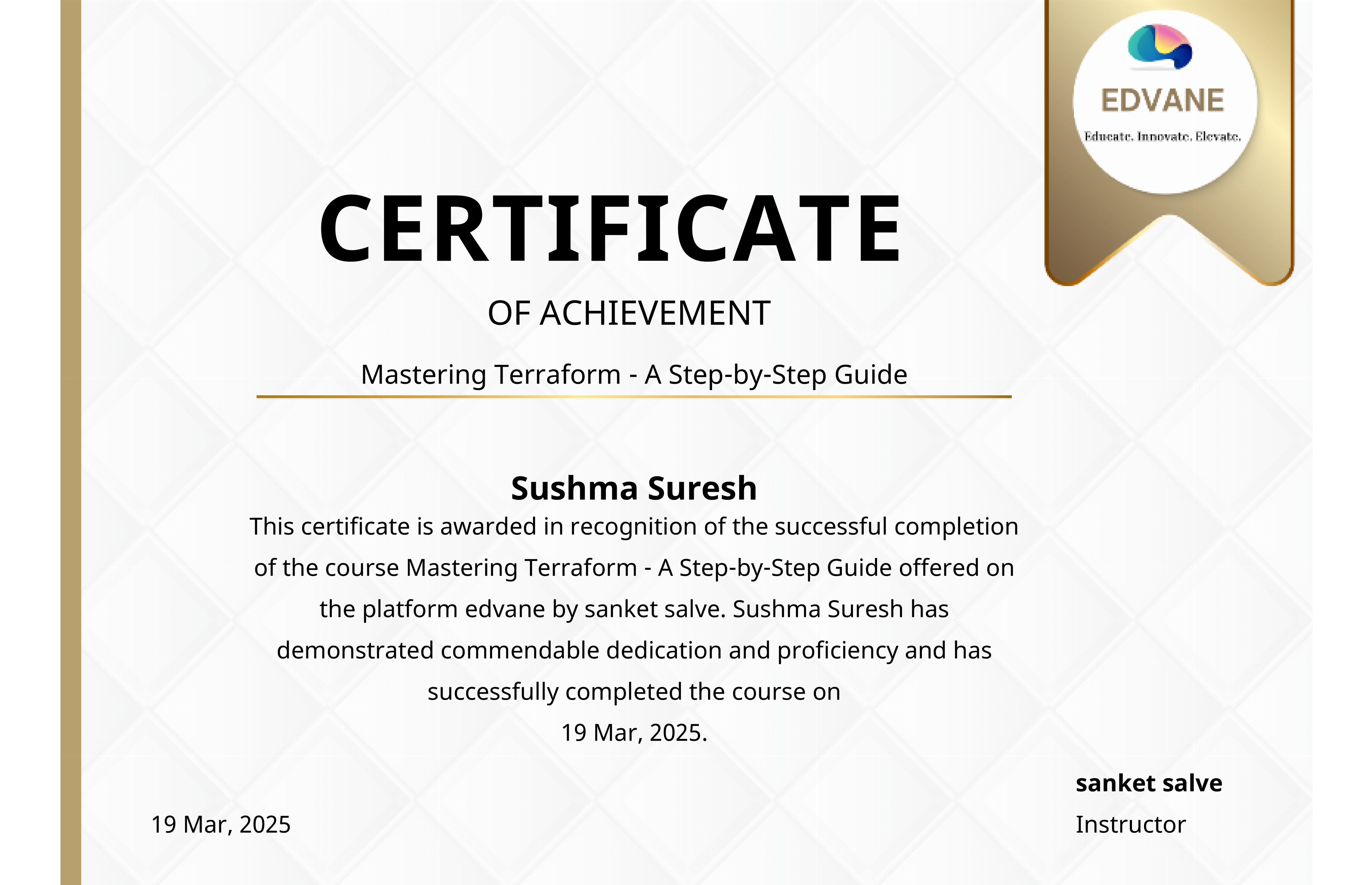 Certificate