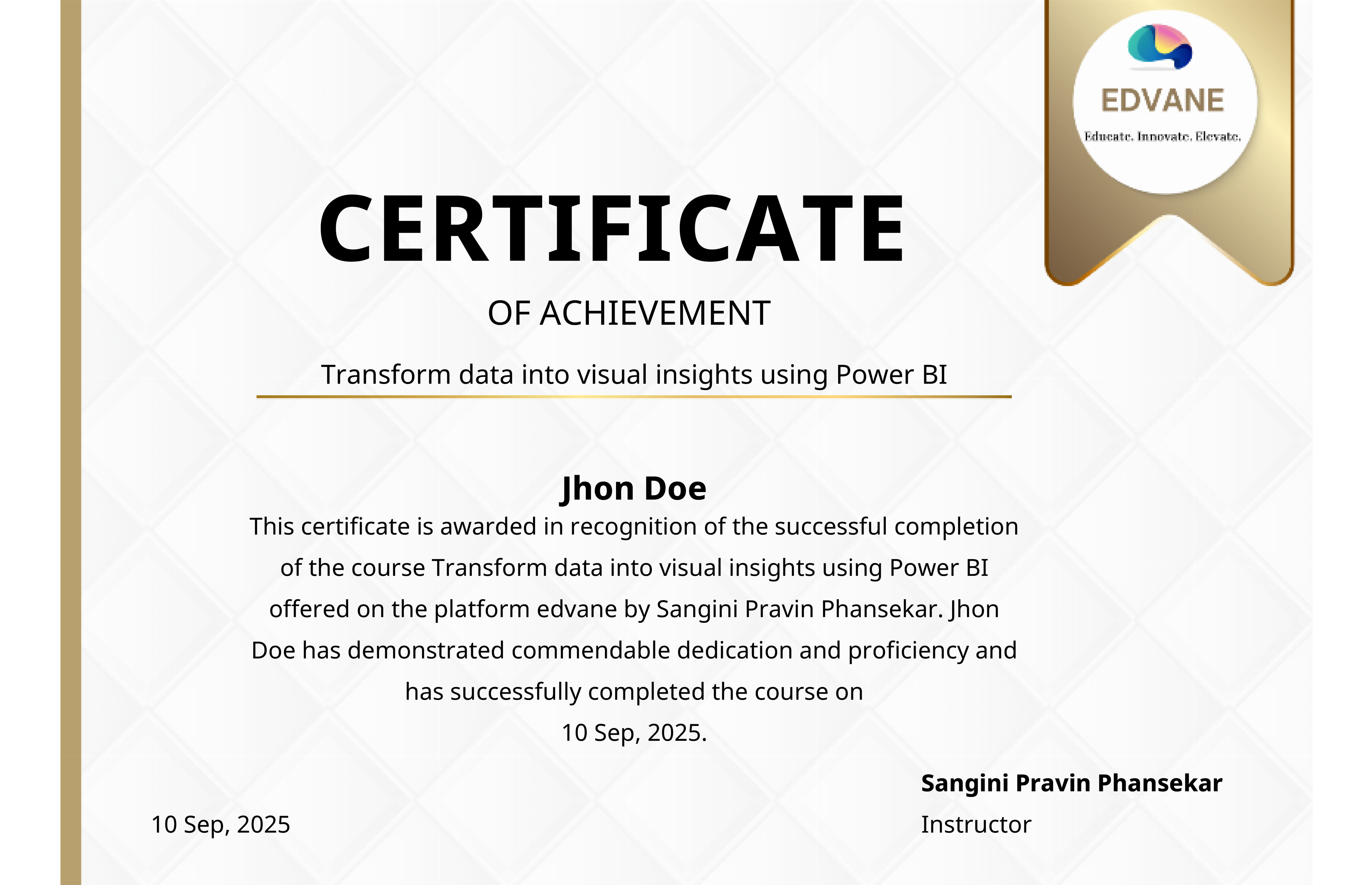 Certificate