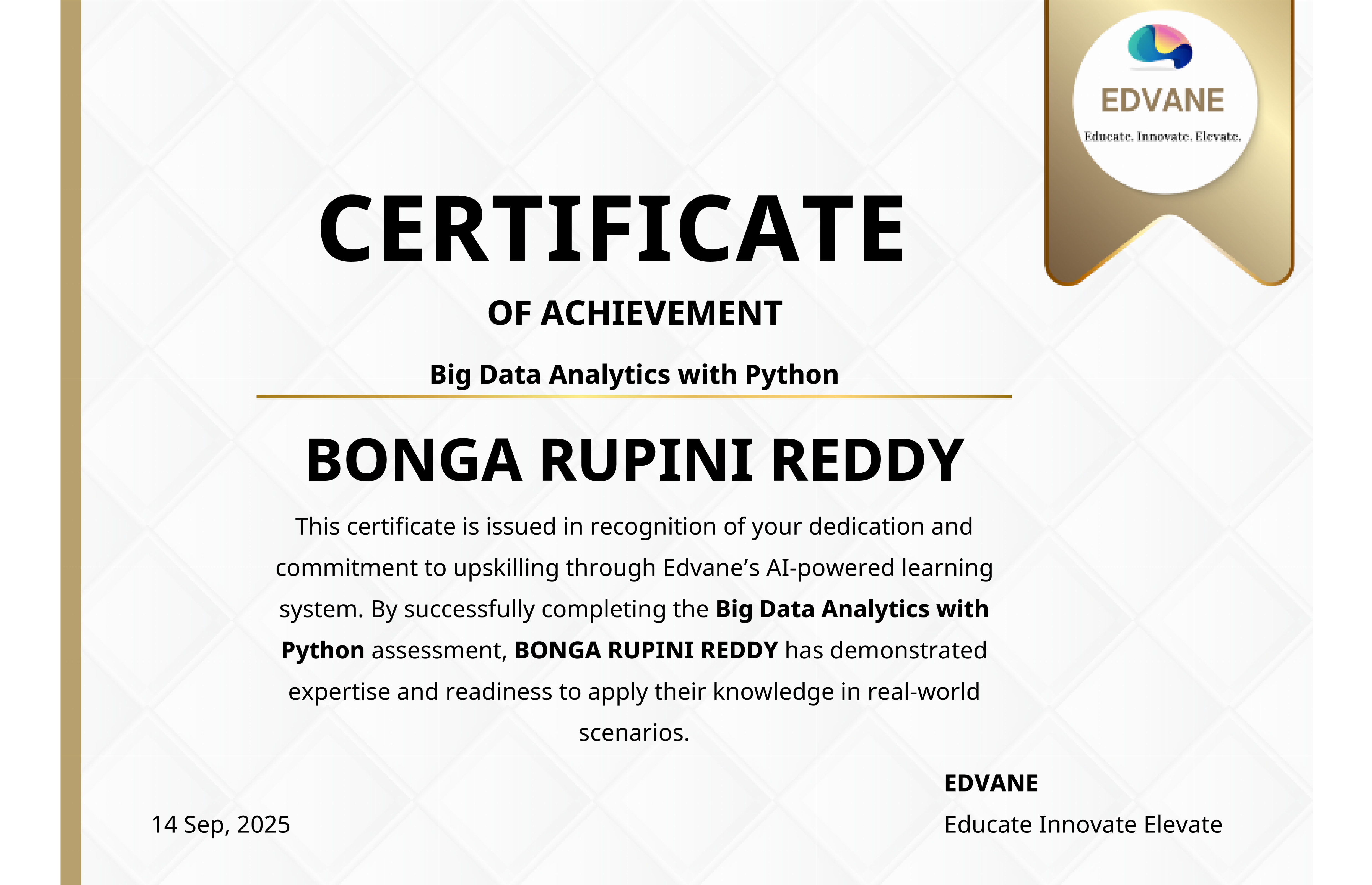 Certificate