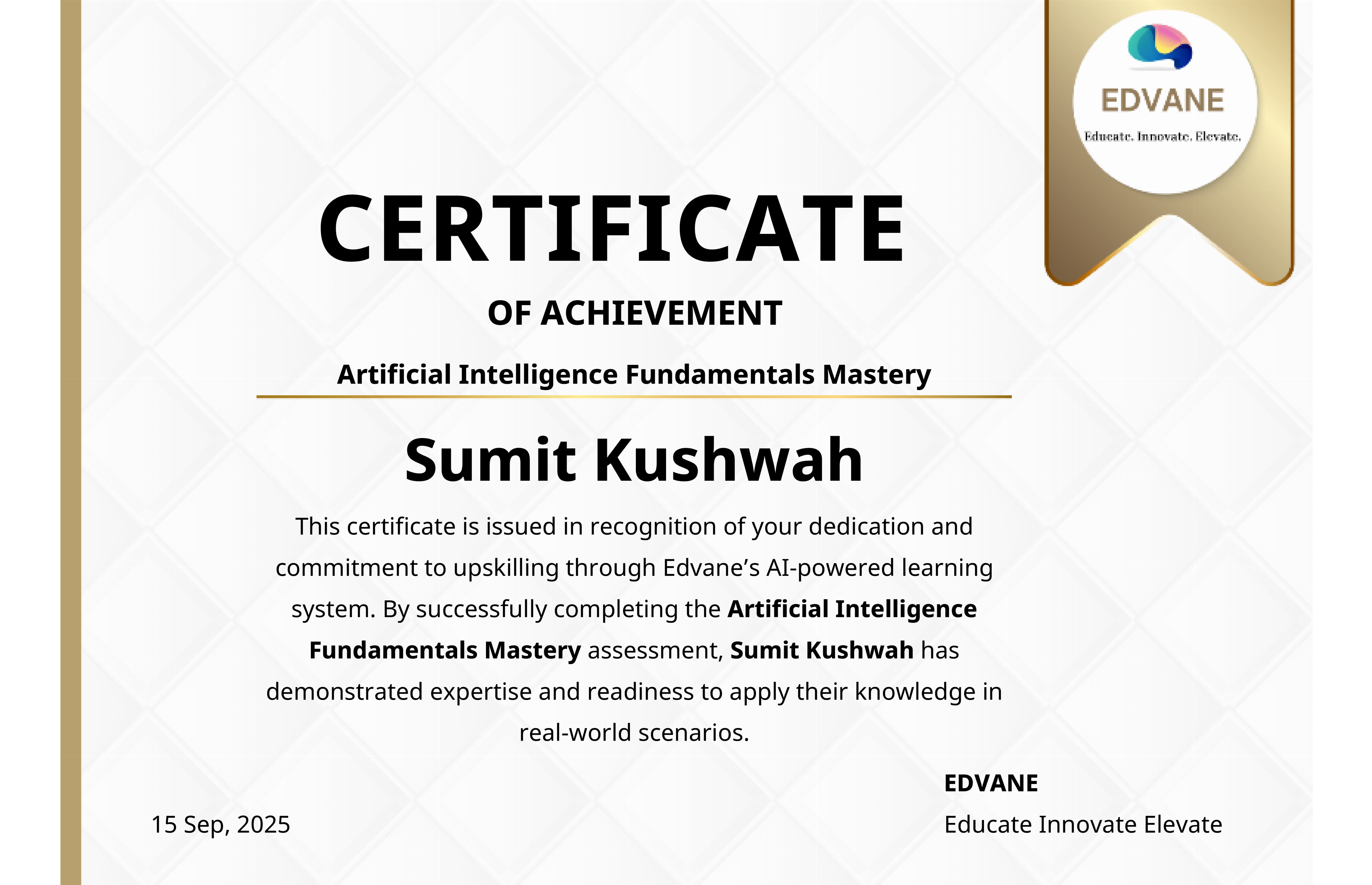 Certificate
