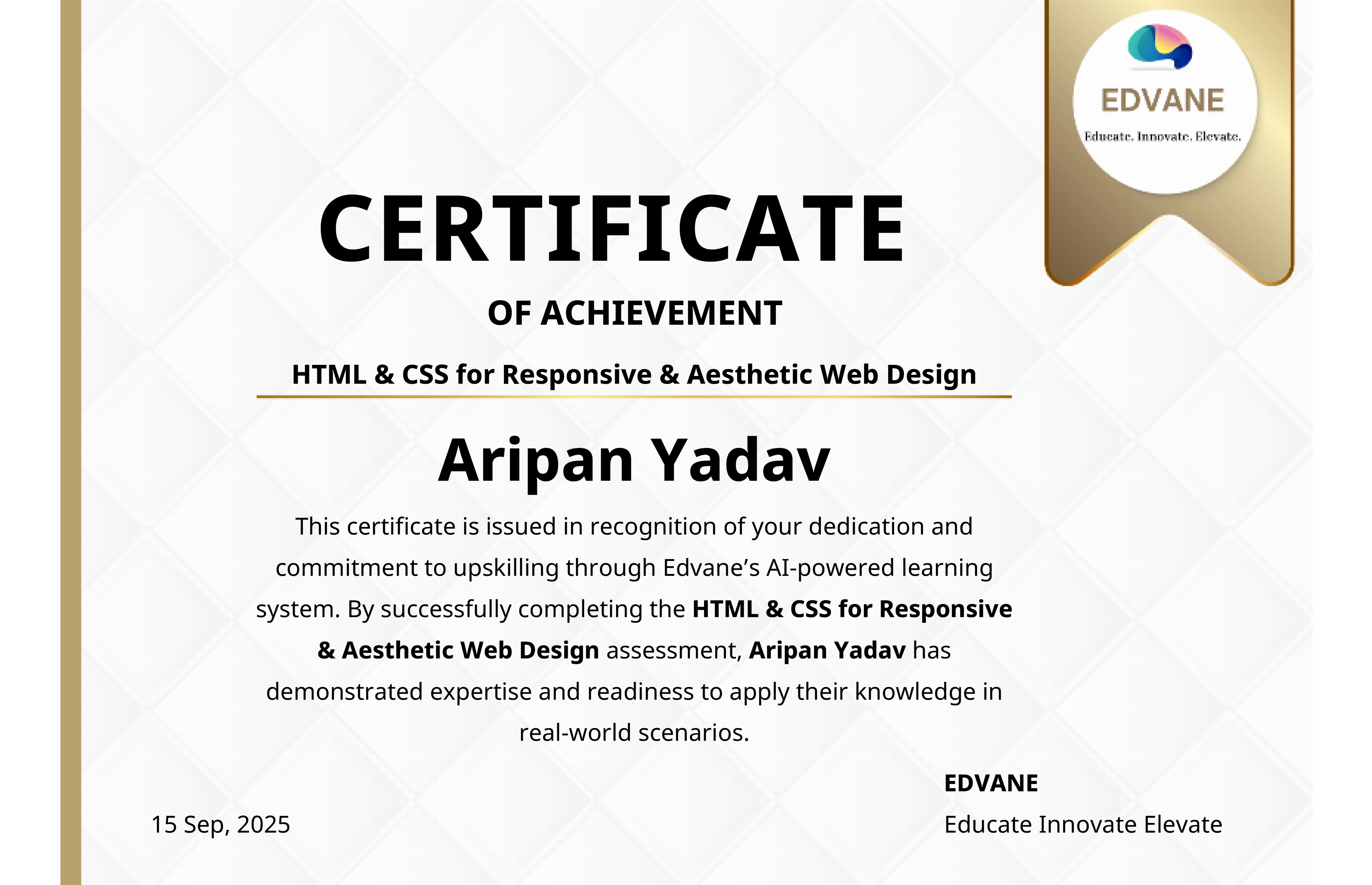 Certificate