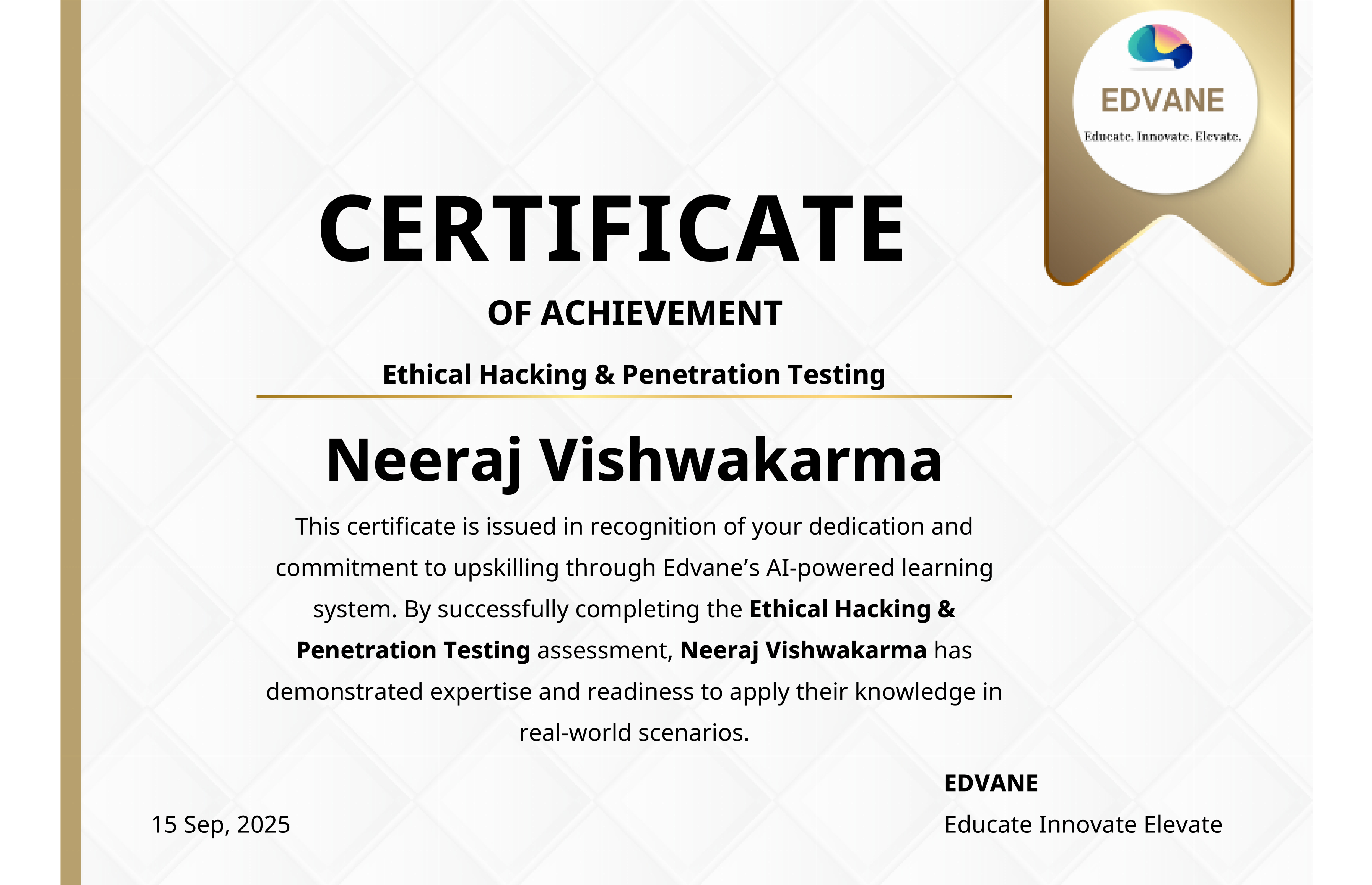 Certificate