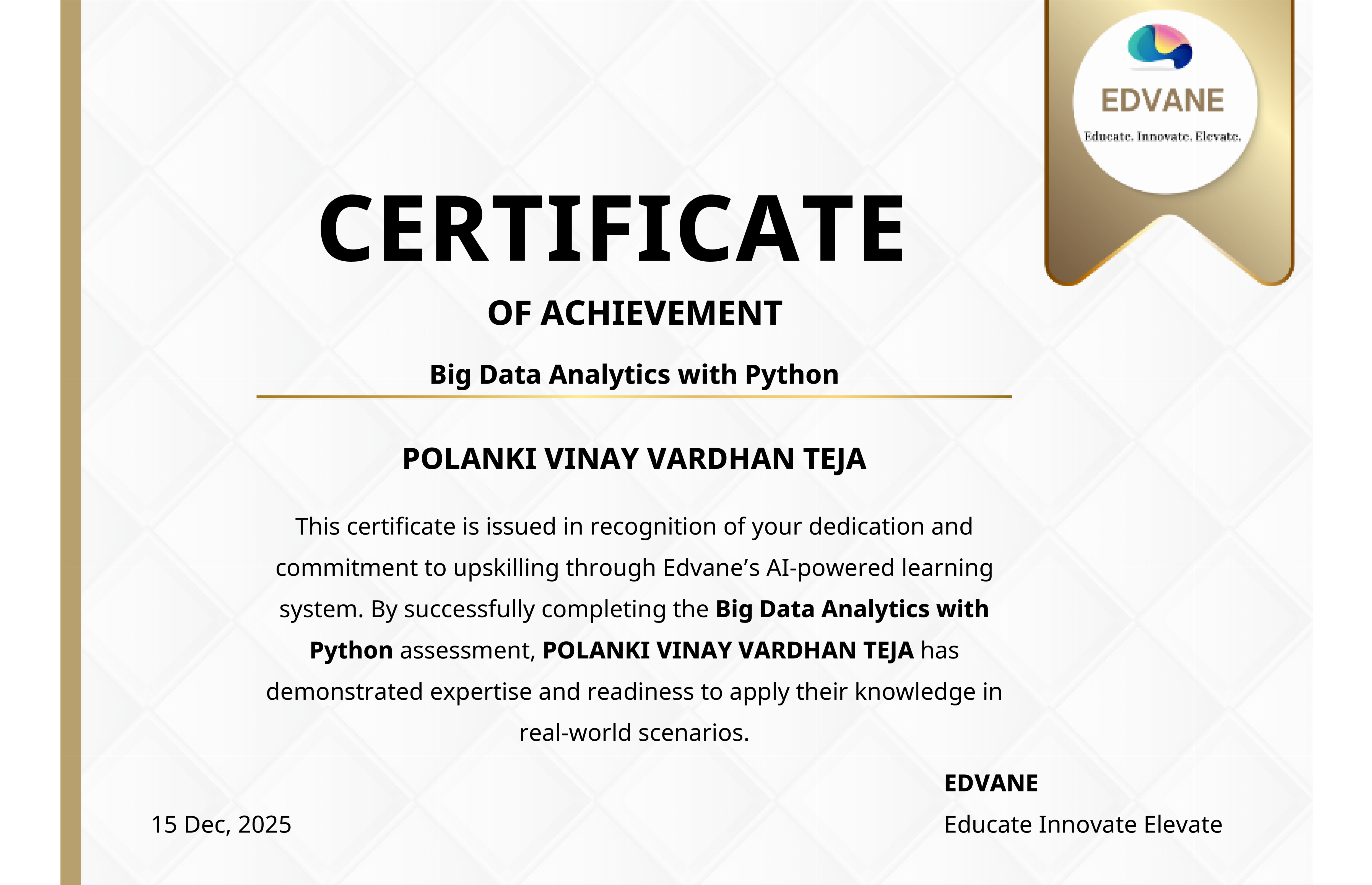 Certificate